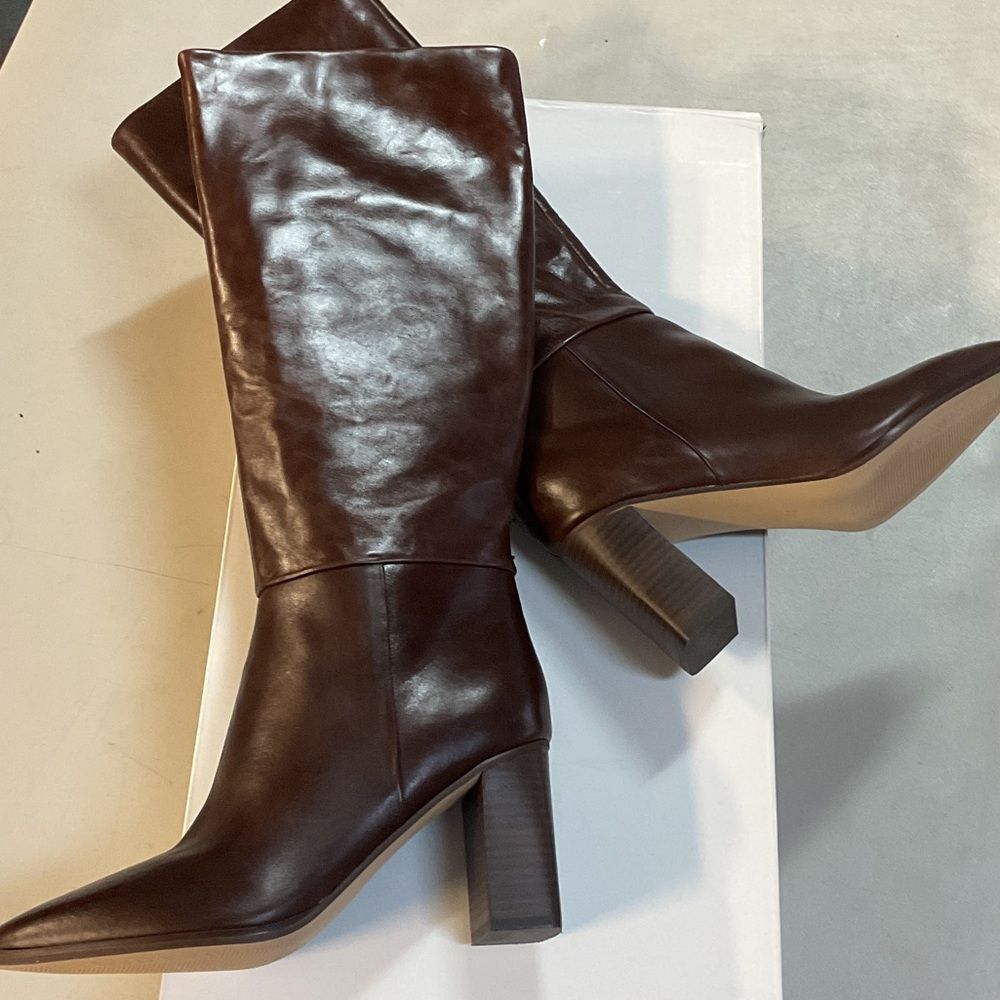 Calvin Klein Collection Dark Brown Heeled Boots - Picture 4 of 5